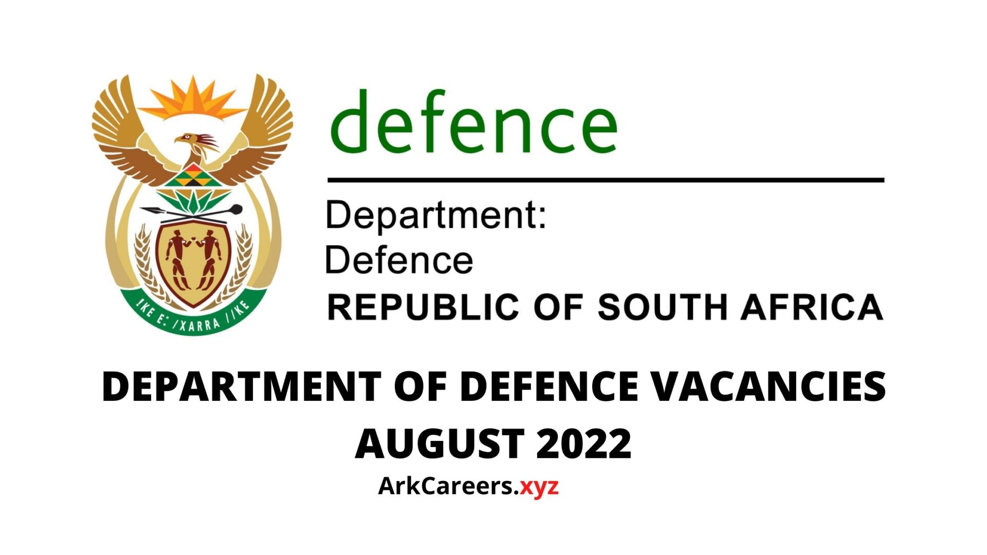 Department Of Defence Vacancies August Arkcareers Xyz