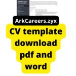 CV template download pdf and word