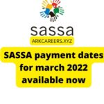 sassa payment dates for march 2022 available now