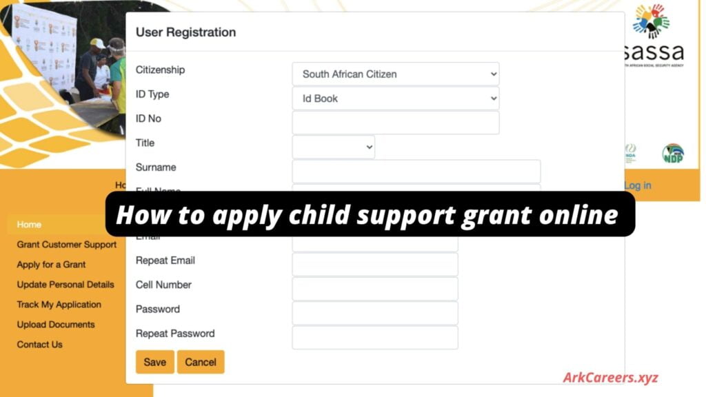 How to apply child support grant online 2022