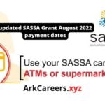 updated SASSA Grant August 2022 payment dates